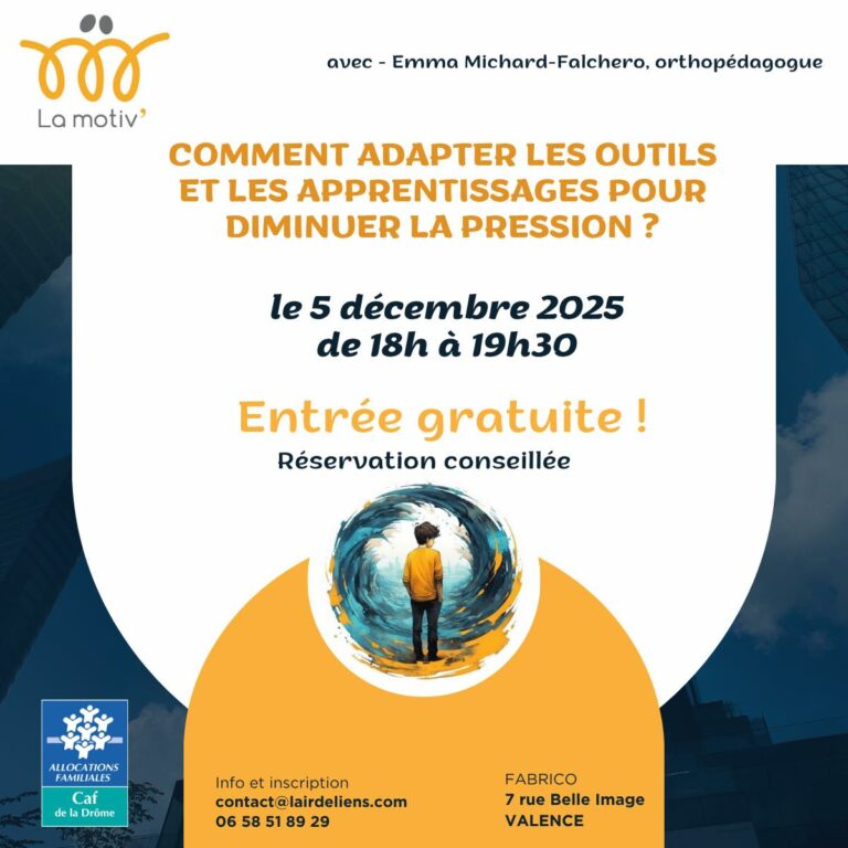 Conférence : Comment adapter les outils et les apprentissages pour diminuer la pression ?