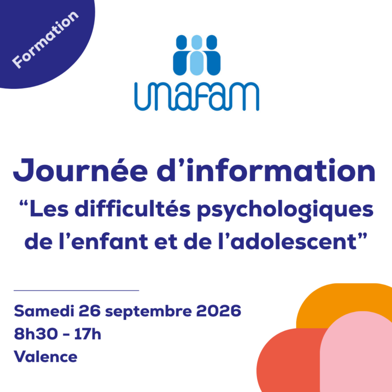 Journée d&rsquo;information « Les difficultés psychologiques de l&rsquo;enfant et de l&rsquo;adolescent »
